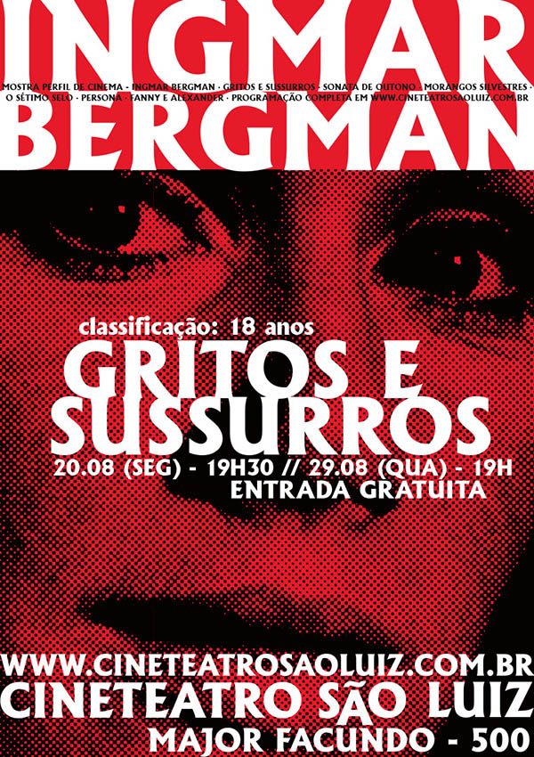 Mostra de Cinema Ingmar Bergman – Gritos e Sussurros / Cineteatro São Luiz, 2018